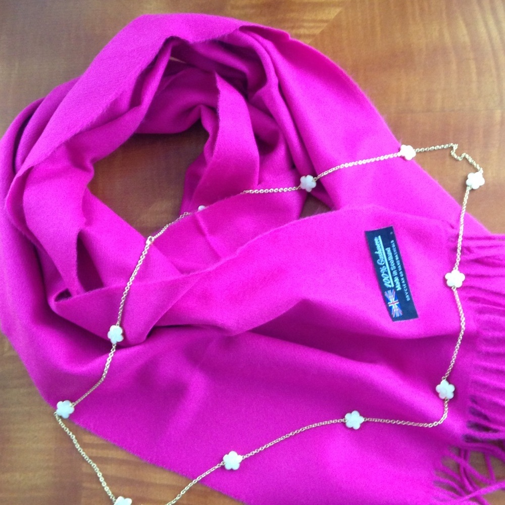 Top Rated ❤New 100% Cashmere Scarf Pink